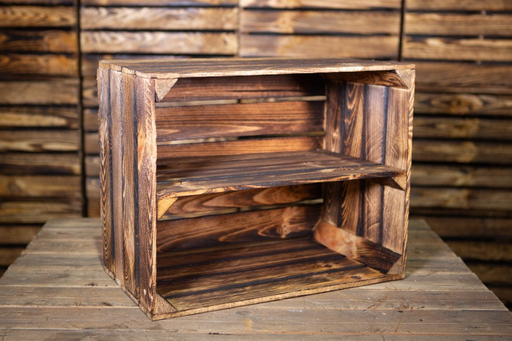REPRODUCTION CRATE BURNT FINISH