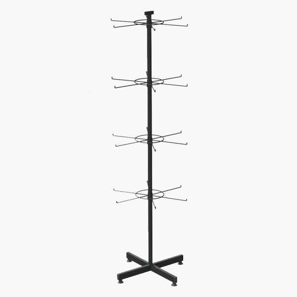 BUDGET METAL ROTARY HOOK STAND – 24 HOOKS
