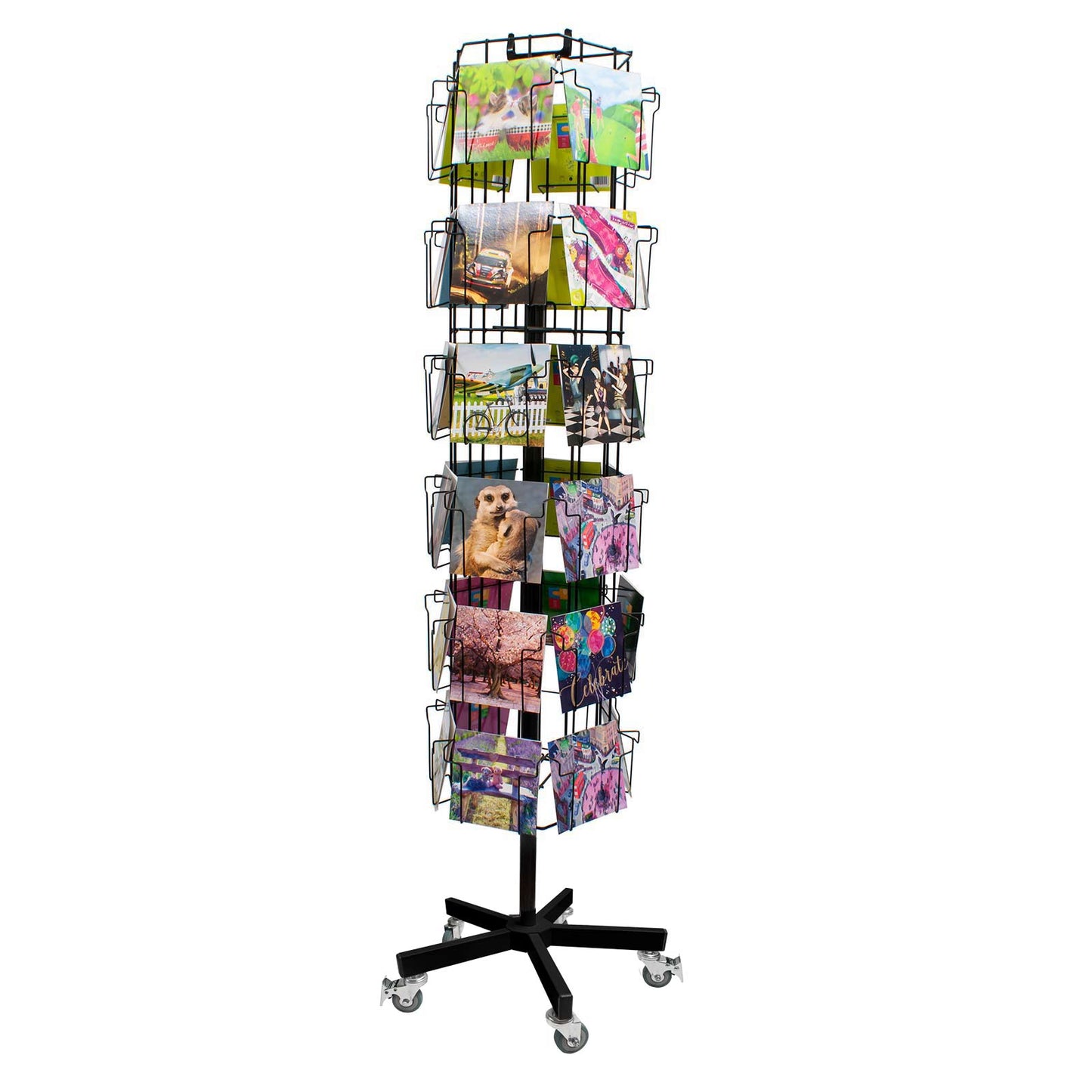 ROTATORY GREETING CARD STAND 36 POCKETS