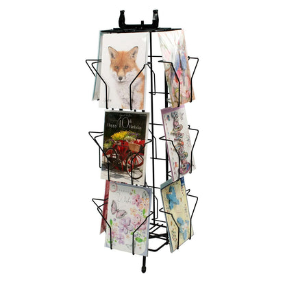 GREETING CARD STAND COUNTER DISPLAY 12 POCKETS