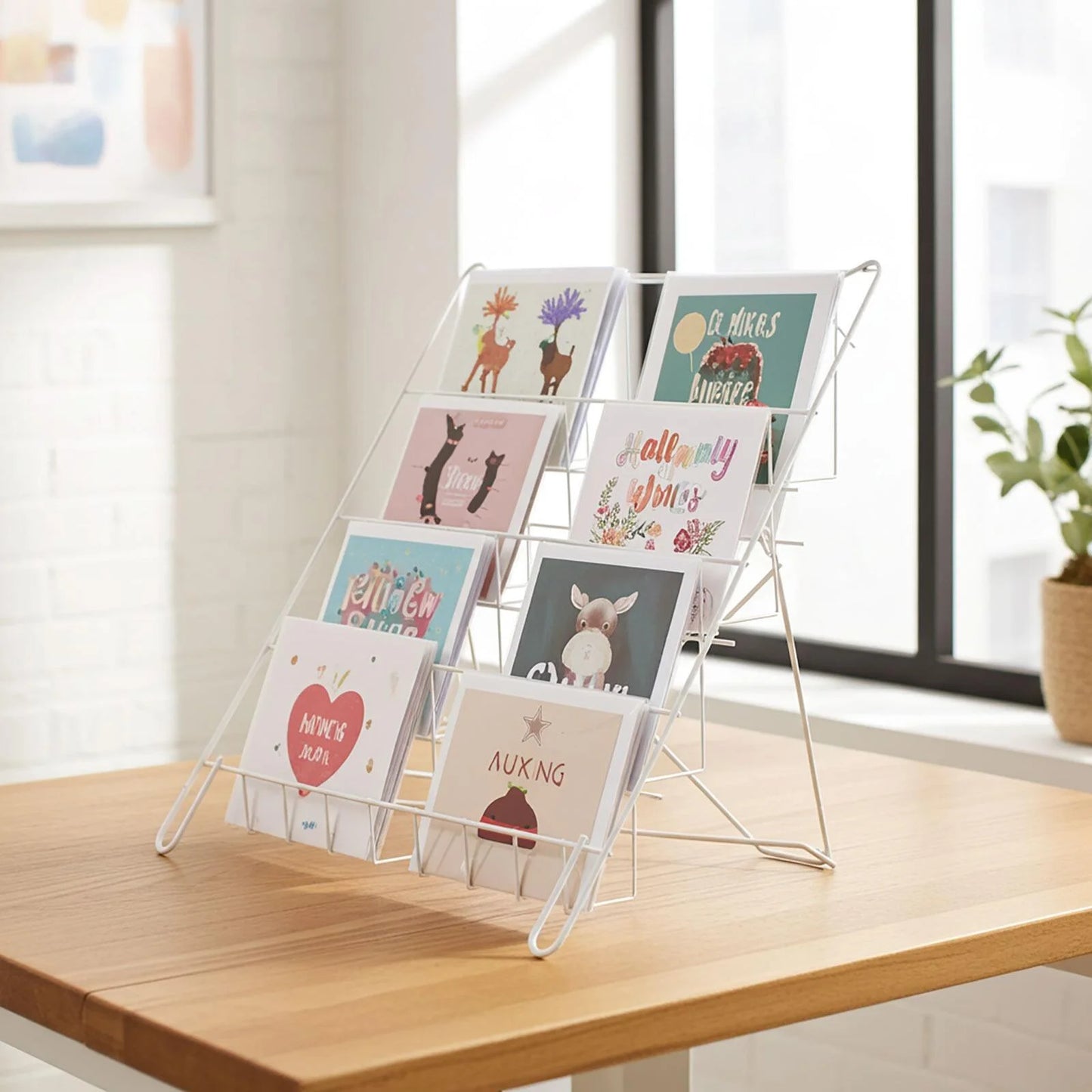 4 TIER STATIC COUNTER DISPLAY FOR CARDS & BOOKS
