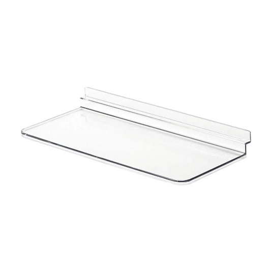 CLEAR FLAT MOULDED SHELF FOR SLATWALL