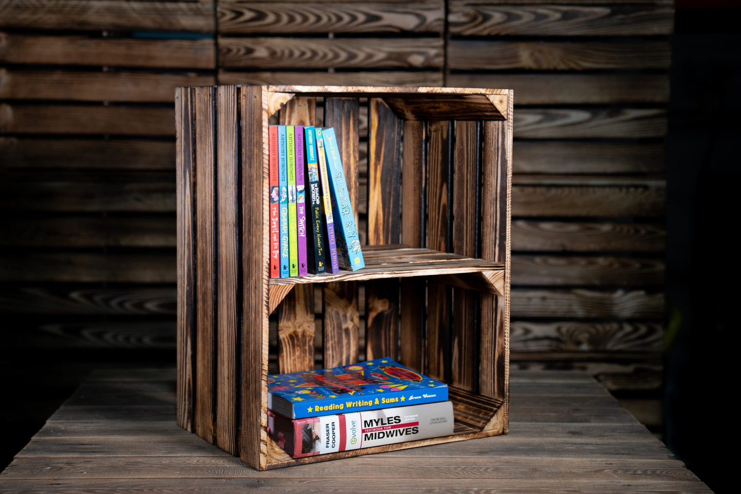 REPRODUCTION CRATE BURNT FINISH