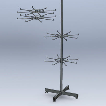 CUSTOM METAL ROTARY TIERED HOOK STAND