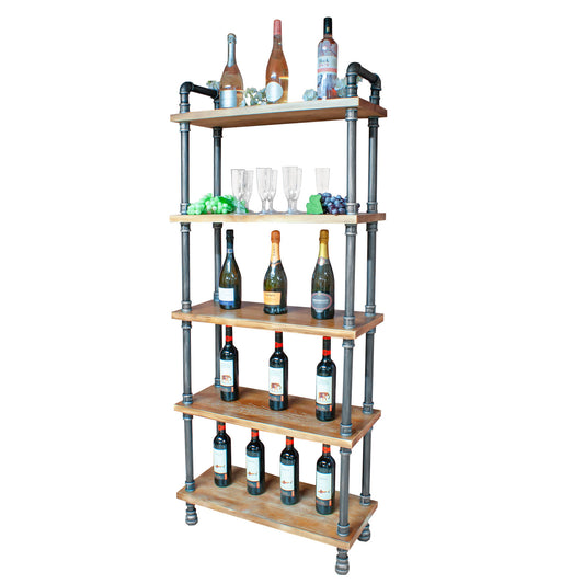 5 SHELF METAL PIPE STYLE UNIT