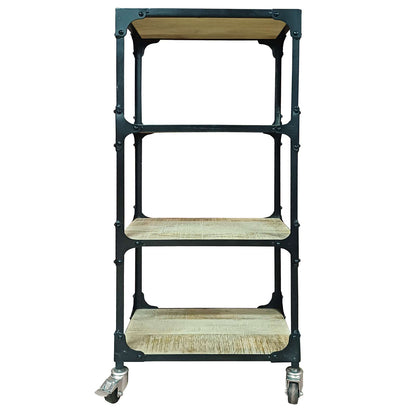 4 SHELF UNIT WITH WHEELS