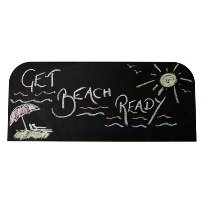 Black chalkboard on a white background