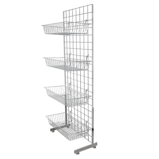 GRID PANEL 3 WAY STANDING GONDOLA DISPLAY