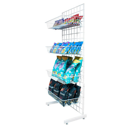 GRID PANEL 3 WAY STANDING GONDOLA DISPLAY