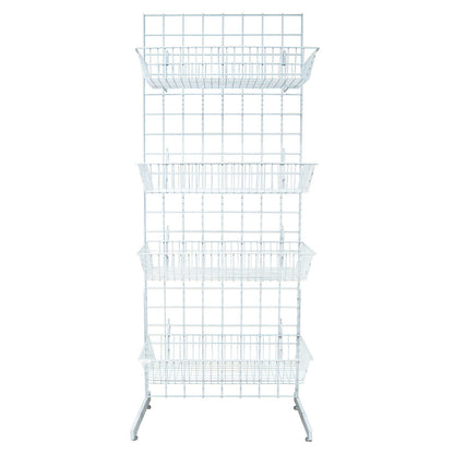 GRID PANEL 3 WAY STANDING GONDOLA DISPLAY