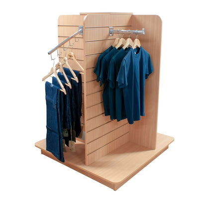 ISLAND SLATWALL DISPLAY STAND 4 SIDED