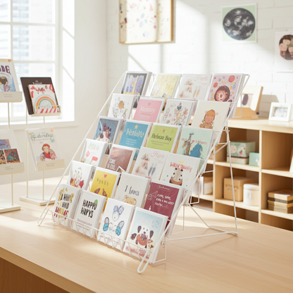 6 TIER STATIC DISPLAY FOR CARDS & BOOKS