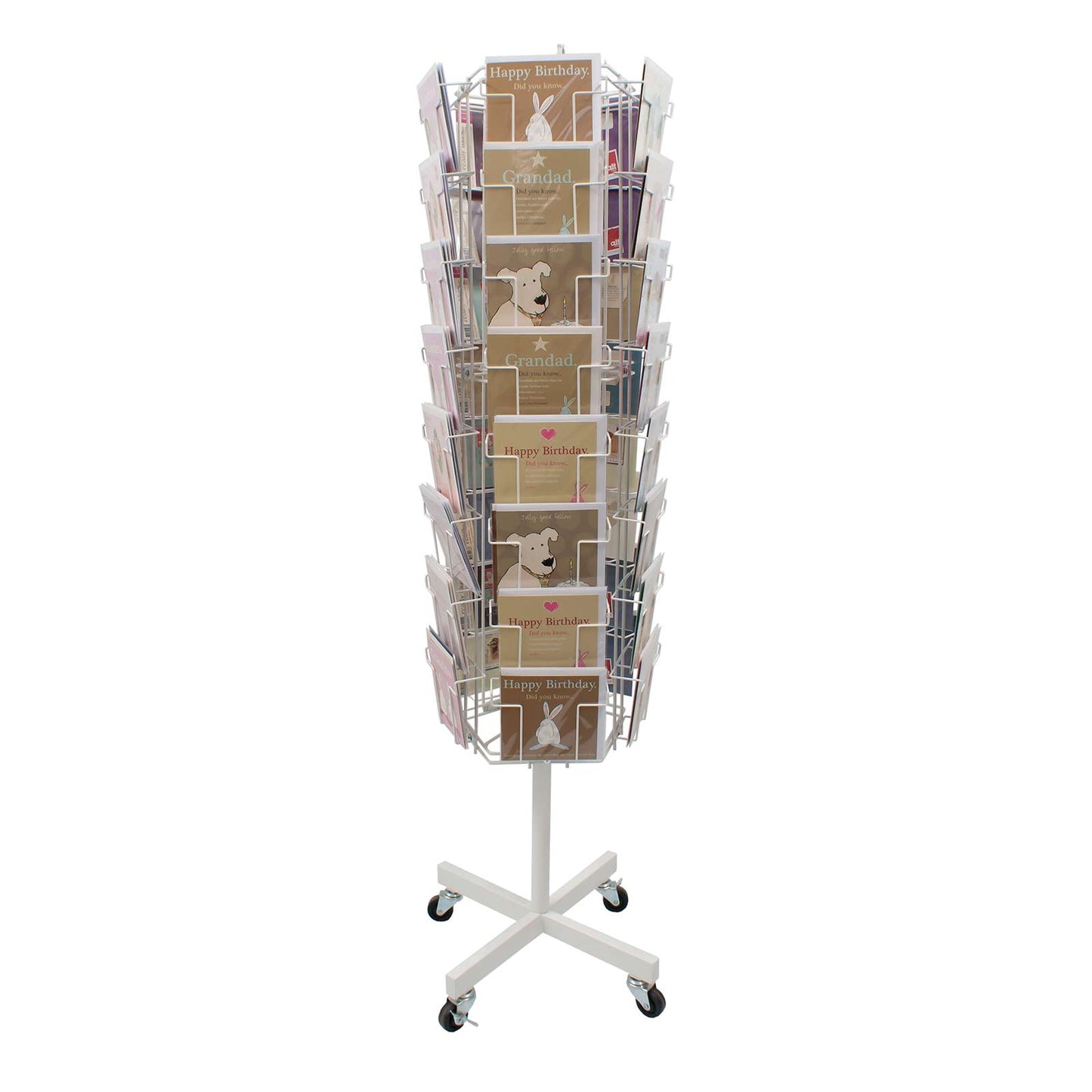 ROTATING FLOOR STAND FOR CARDS & BOOKS 40 POCKET