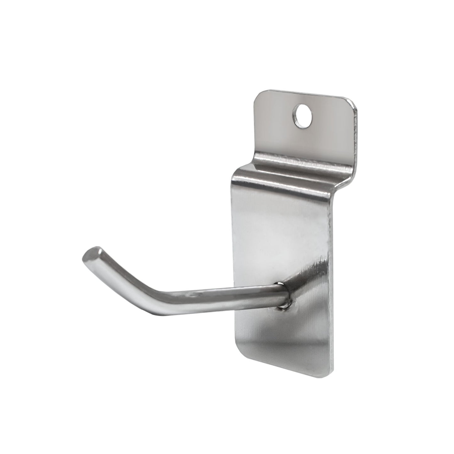 SLATWALL HOOKS SINGLE PRONGED CHROME