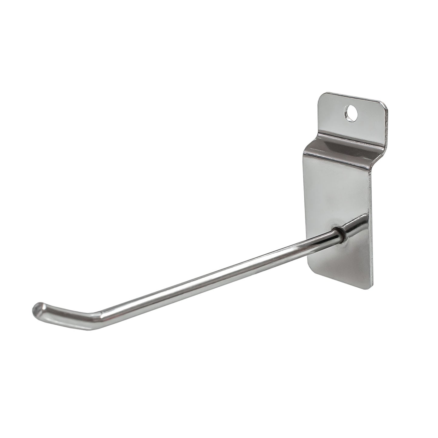 SLATWALL HOOKS SINGLE PRONGED CHROME