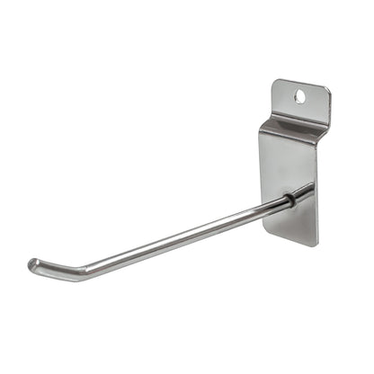 SLATWALL HOOKS SINGLE PRONGED CHROME