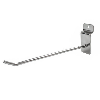 SLATWALL HOOKS SINGLE PRONGED CHROME