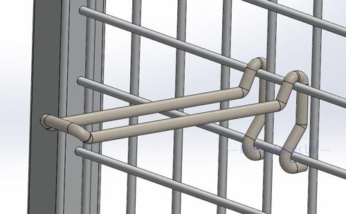 MESH HOOKS DOUBLE PRONG WIRE ECON