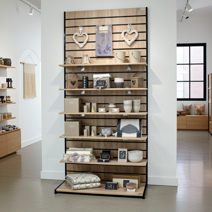 FREE STANDING SLATWALL WOOD DISPLAY 1000