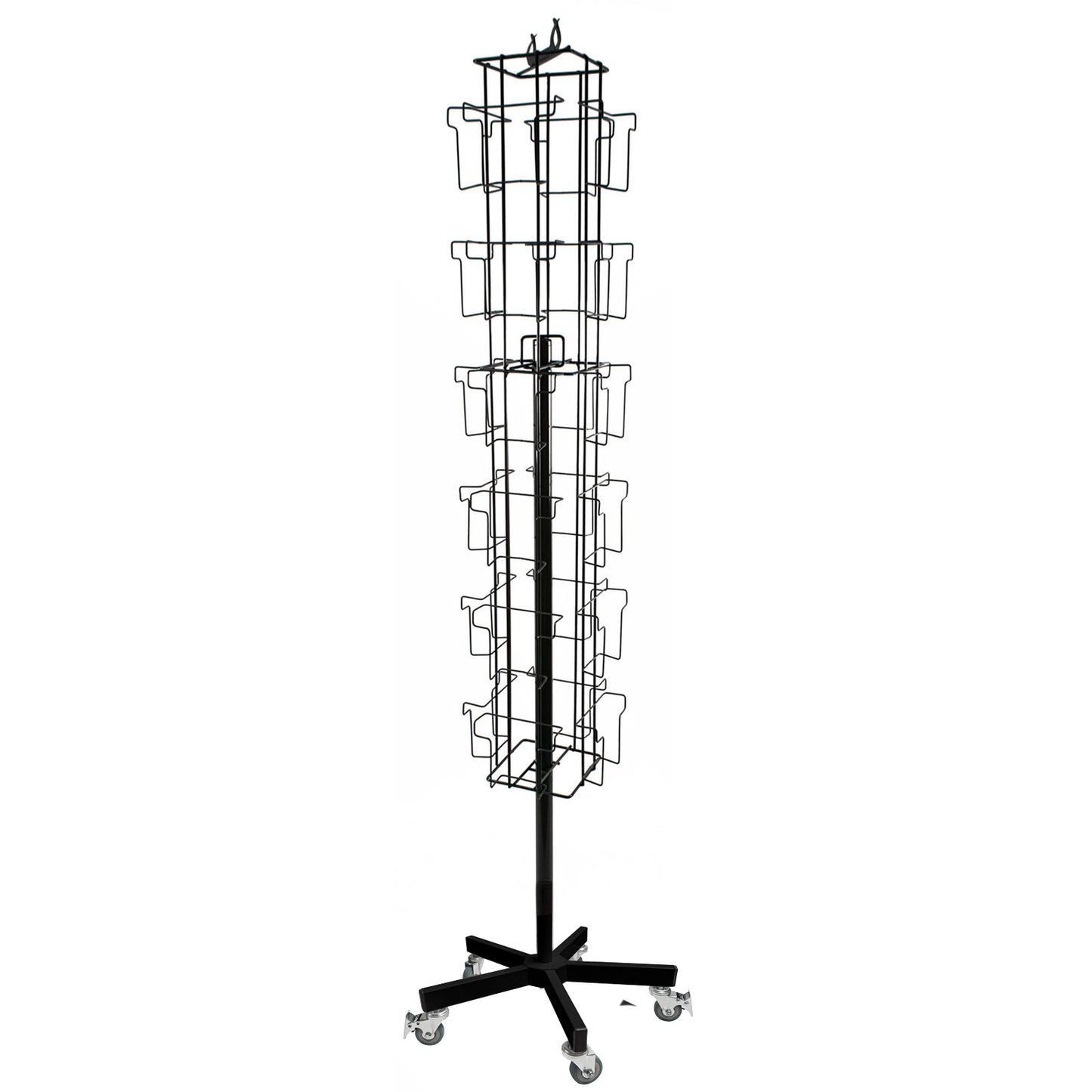ROTATING FLOOR CARD STAND 24 POCKETS