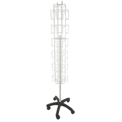 ROTATING FLOOR CARD STAND 24 POCKETS