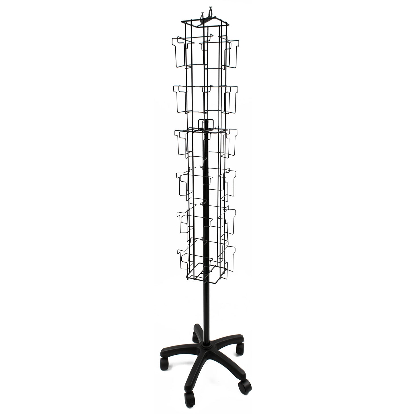 ROTATING FLOOR CARD STAND 24 POCKETS