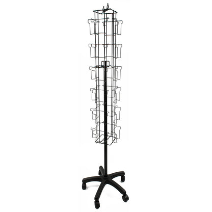 ROTATING FLOOR CARD STAND 24 POCKETS