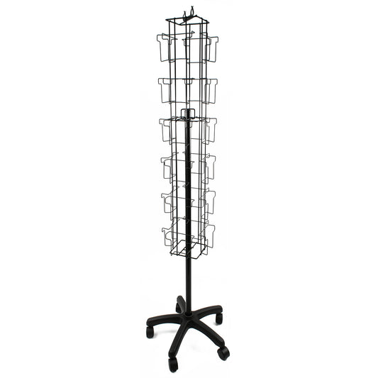 ROTATING FLOOR CARD STAND 24 POCKETS