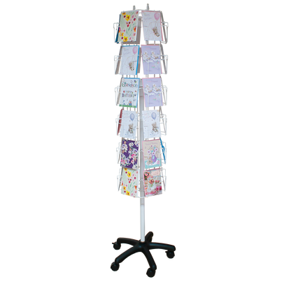 ROTATING FLOOR CARD STAND 36 POCKETS