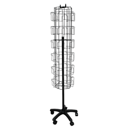 ROTATING FLOOR CARD STAND 36 POCKETS