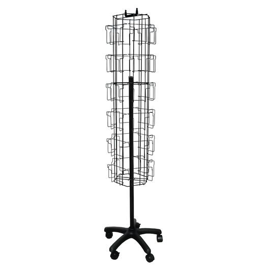 ROTATING FLOOR CARD STAND 36 POCKETS