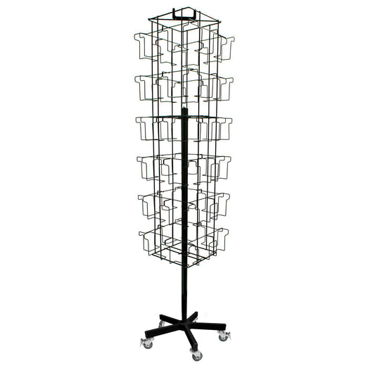 ROTATING FLOOR CARD STAND 48 POCKETS