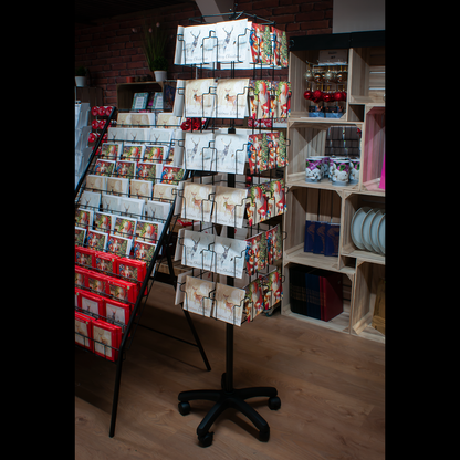 ROTATING FLOOR CARD STAND 48 POCKETS