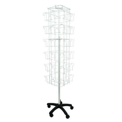 ROTATING FLOOR CARD STAND 48 POCKETS