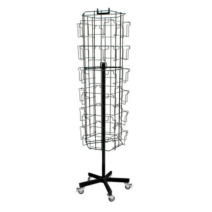 ROTATING FLOOR CARD STAND 48 POCKETS