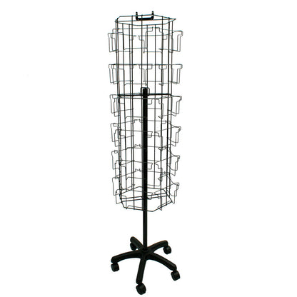 ROTATING FLOOR CARD STAND 48 POCKETS