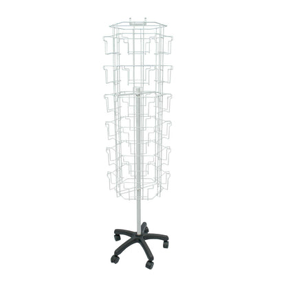ROTATING FLOOR CARD STAND 48 POCKETS