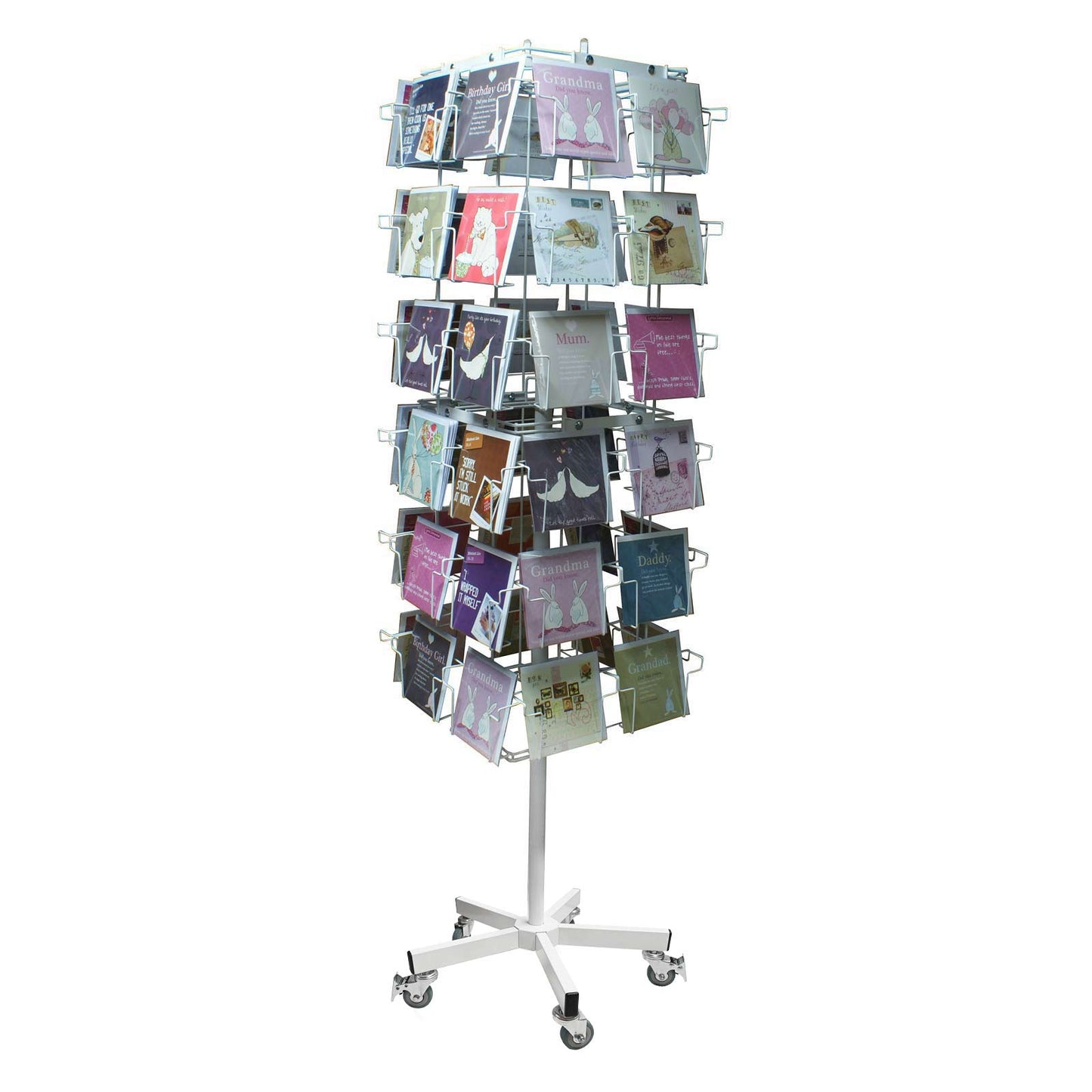 ROTATING GREETING CARD STAND 48 POCKETS