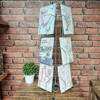 GREETING CARD STAND COUNTER DISPLAY 12 POCKETS