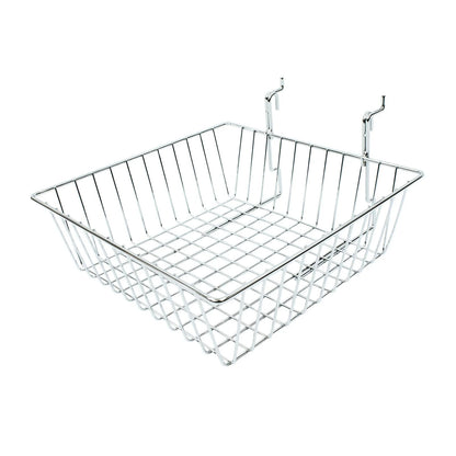 SLATWALL & GRID MESH WALL HANGING BASKET