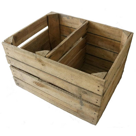 RECLAIMED APPLE CRATE WITH SHELF