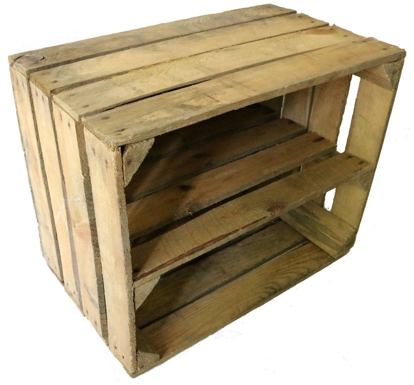RECLAIMED APPLE CRATE WITH SHELF