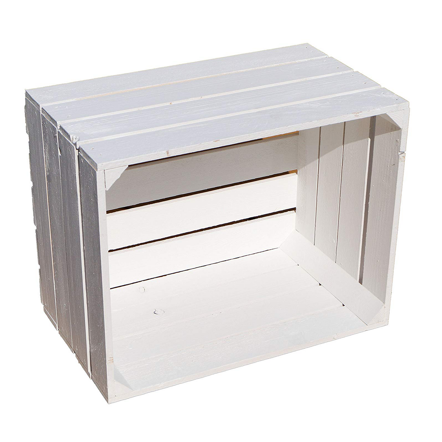 WHITE PAINTED CRATE