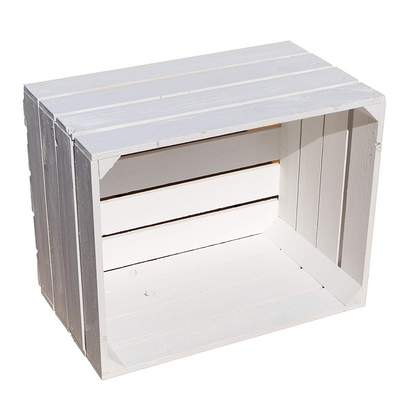 WHITE PAINTED CRATE