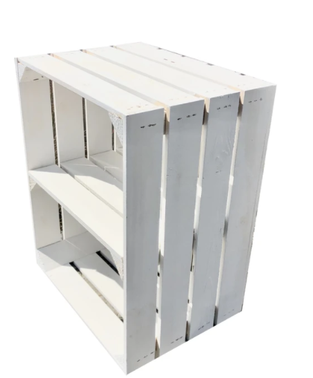 WHITE PAINTED CRATE