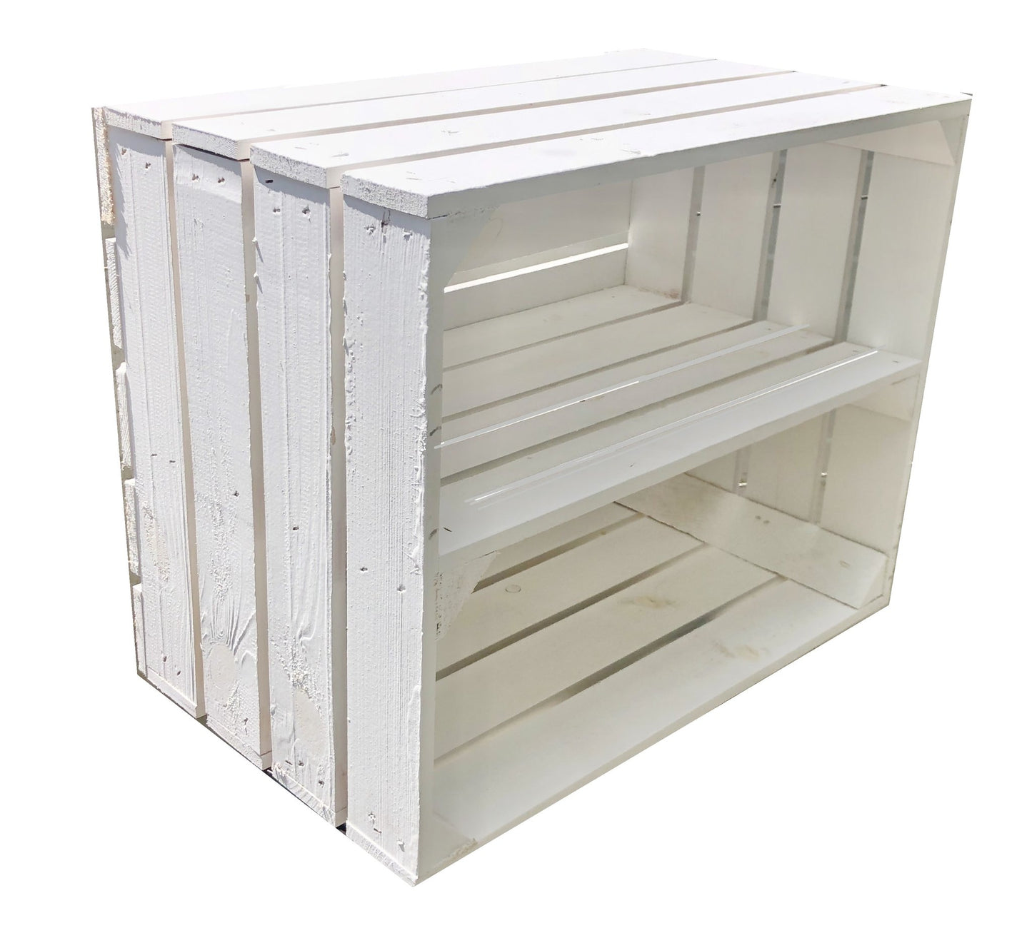 WHITE PAINTED CRATE