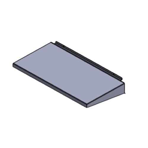 HEAVY DUTY SHELF FOR SLAT WALL WITH BOWED HEADER